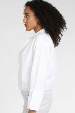 Yaya 01-701355-603 Blouse korte mouw Wit