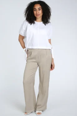 Yaya 01-701361-604 Blouse korte mouw Wit