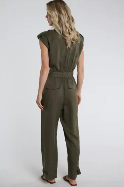 Yaya 01-341026-604 Jumpsuit Olijf
