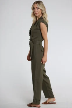 Yaya 01-341026-604 Jumpsuit Olijf