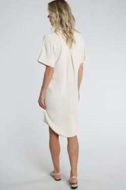 Yaya 01-601218-604 Jurk lange mouw Beige