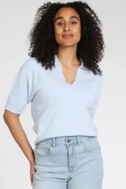 Yaya 01-000569-603 T-shirt korte mouw Licht blauw