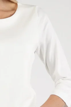 Zaida 346000 T-shirt driekwart mouw Off white