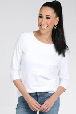 Zaida 346000 T-shirt driekwart mouw Wit
