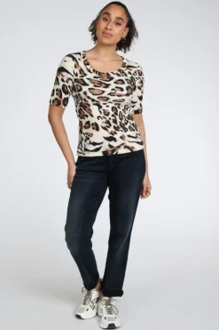 Zaida 346850 T-shirt korte mouw Bruin