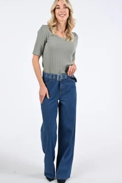 Zaida 346355 T-shirt korte mouw Olijf